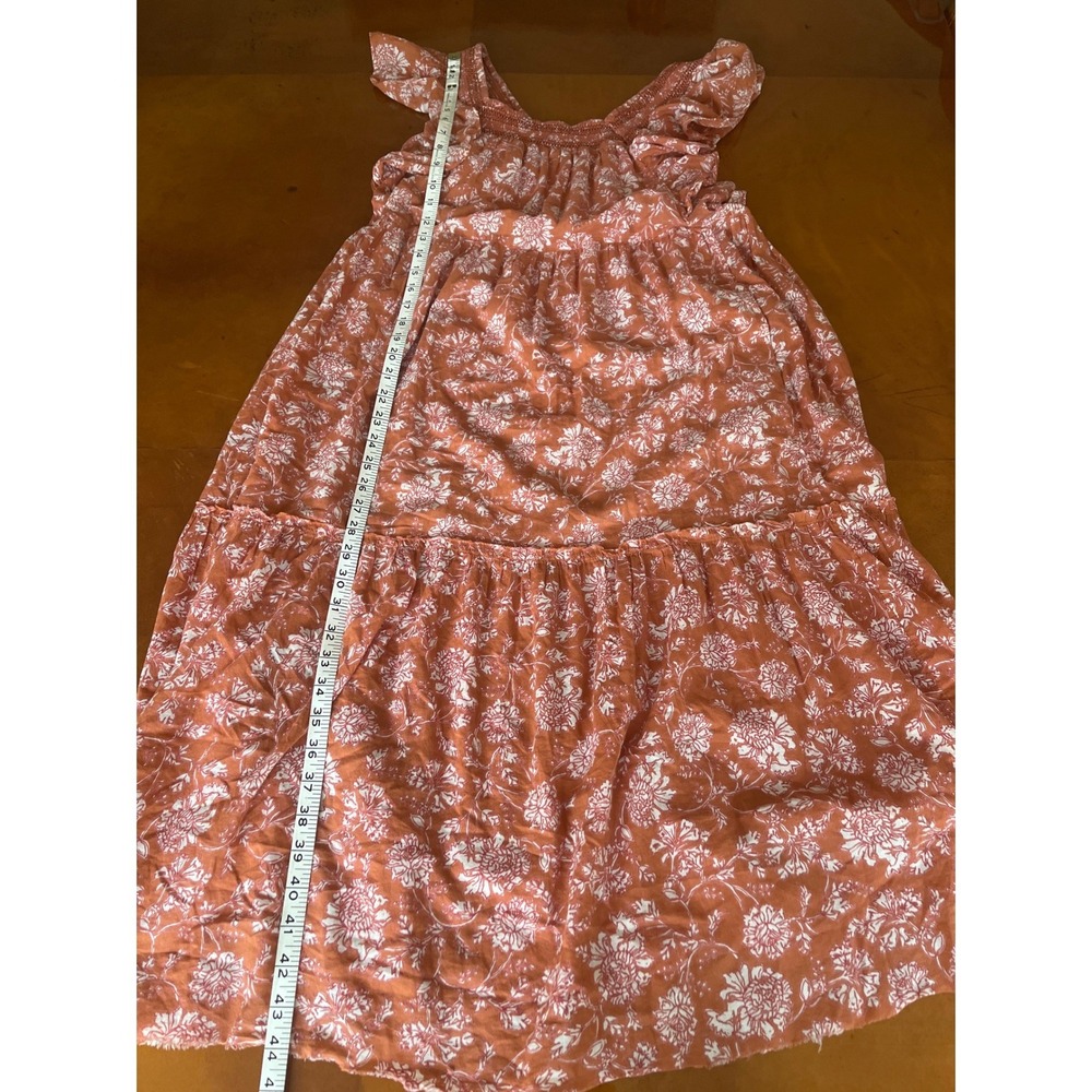 Free People Bonita Tiered Midi Dress Size Small Terracotta Floral 100% Cotton - Picture 13 of 13